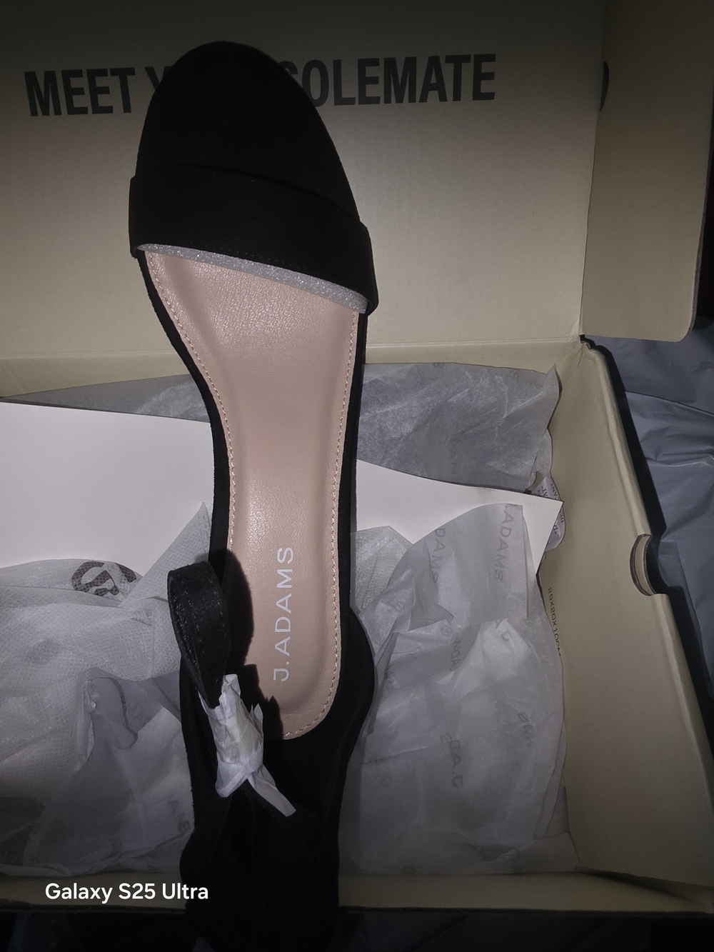Adams Black Open-Toe Ankle Strap Heel
